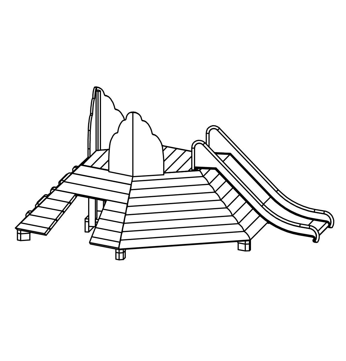 Kleiner Berg mit Höhle Ansicht 2