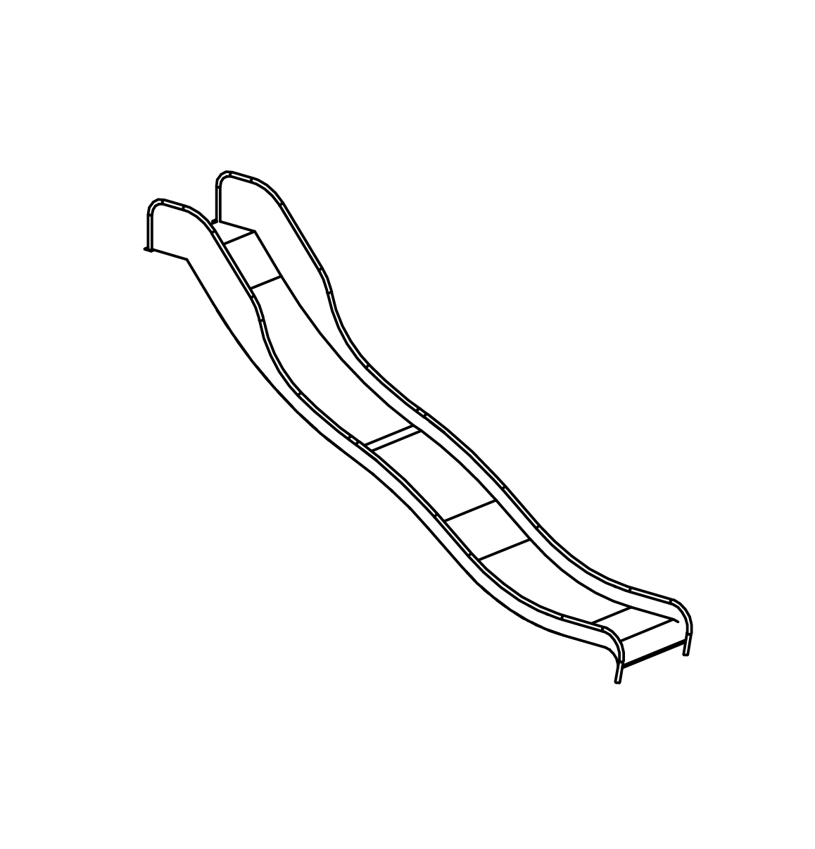 Edelstahlrutsche Ansicht 2