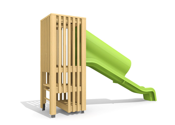 bimbox Wurmturm M2 mit Edelstahl Wendelrutsche Ansicht 6