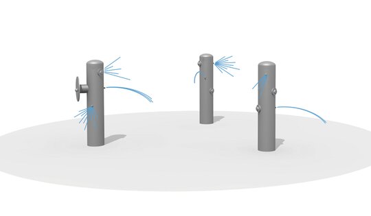 Wasserspielsäule 1 mit Drehrad Ansicht 4