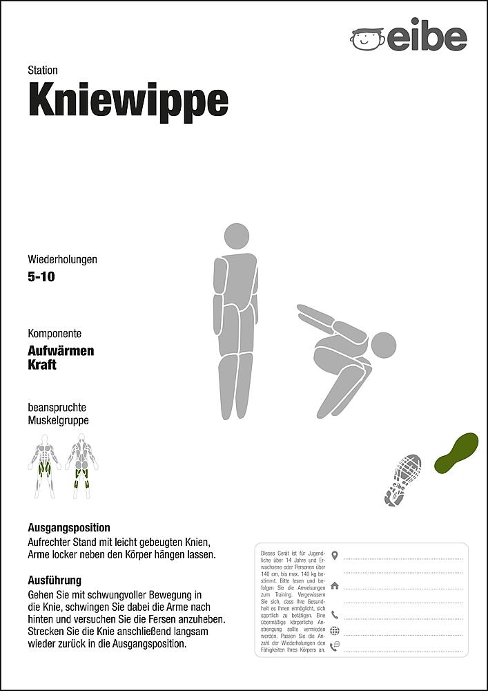 Trimm-dich-Pfad Trainingsschild Kniewippe Ansicht 5