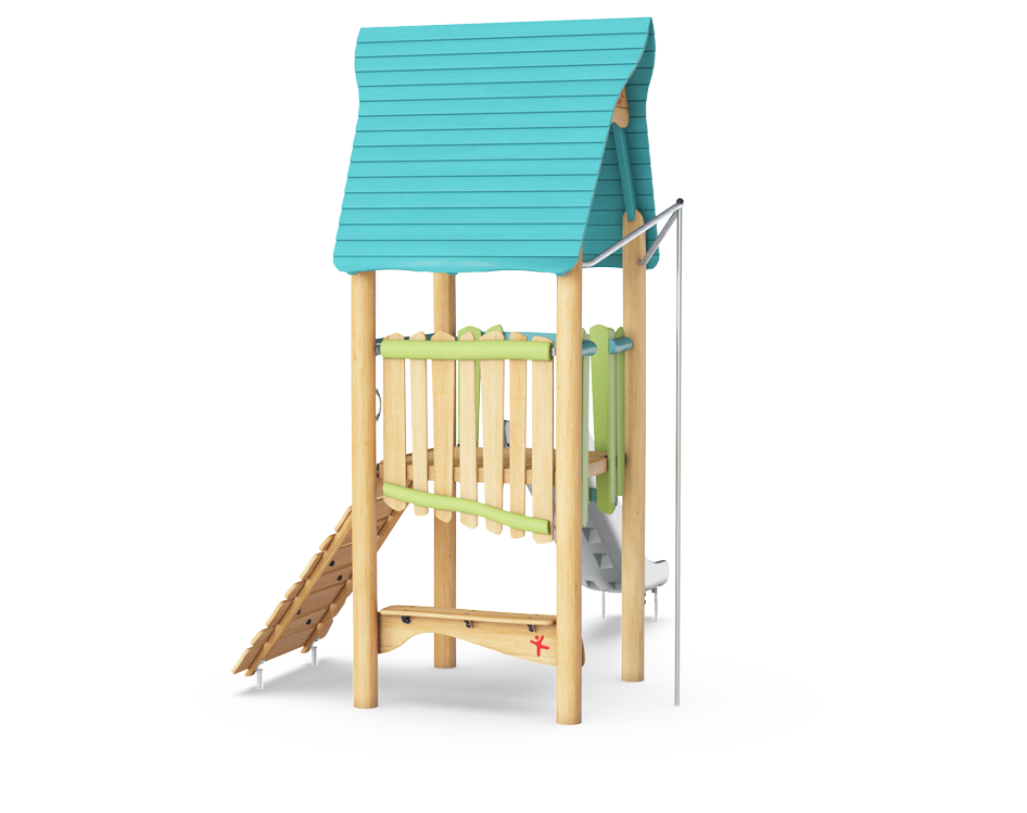 Spielturm mit Rutsche NRO101101 Ansicht 2