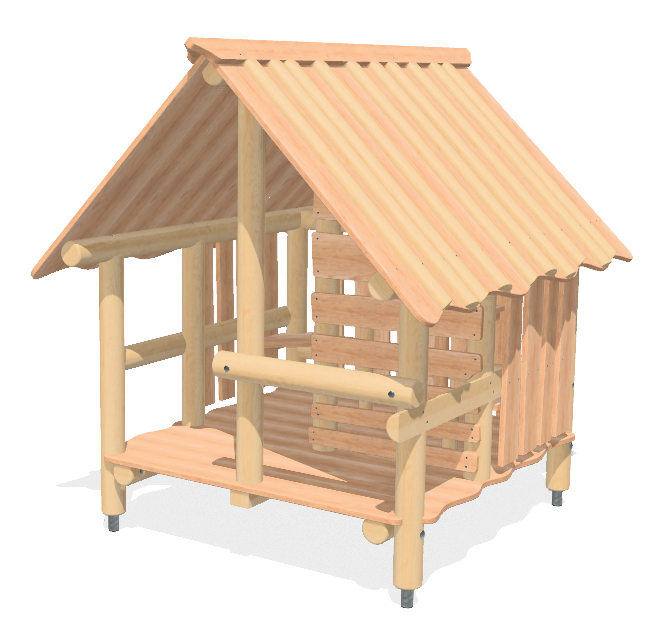 Spielhaus Waldhütte Ansicht 3