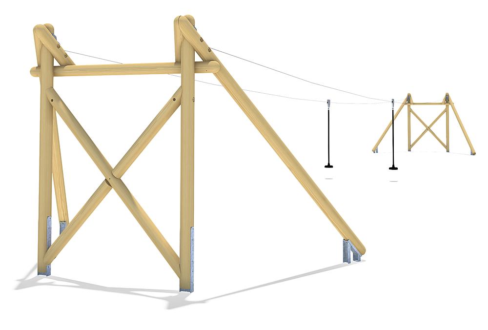 Seilbahn Montana Duo 30 m für Hügelverbau Ansicht 4
