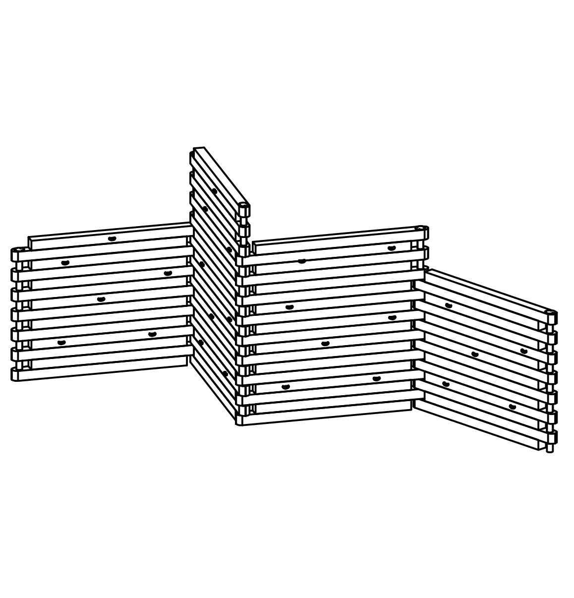 Kletterwand mit 4 Elementen Ansicht 2