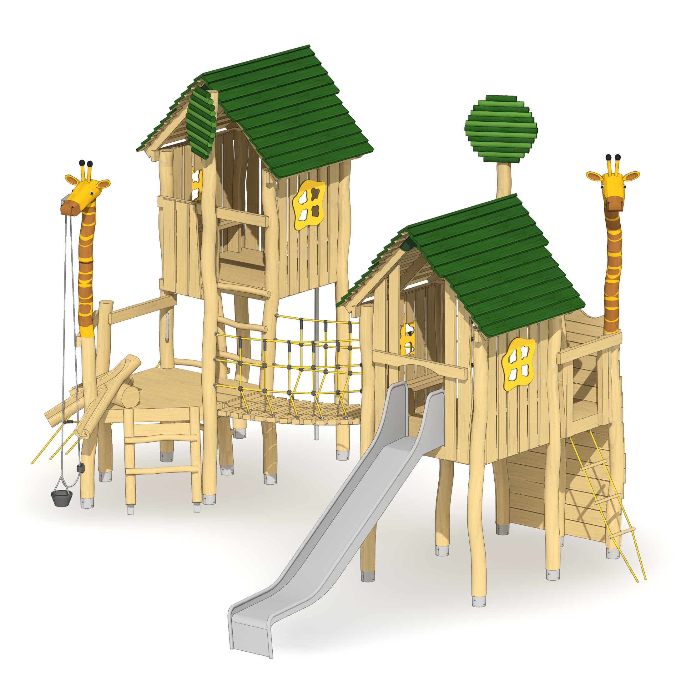 Pfahlsiedlung Giraffen-Park Ansicht 4