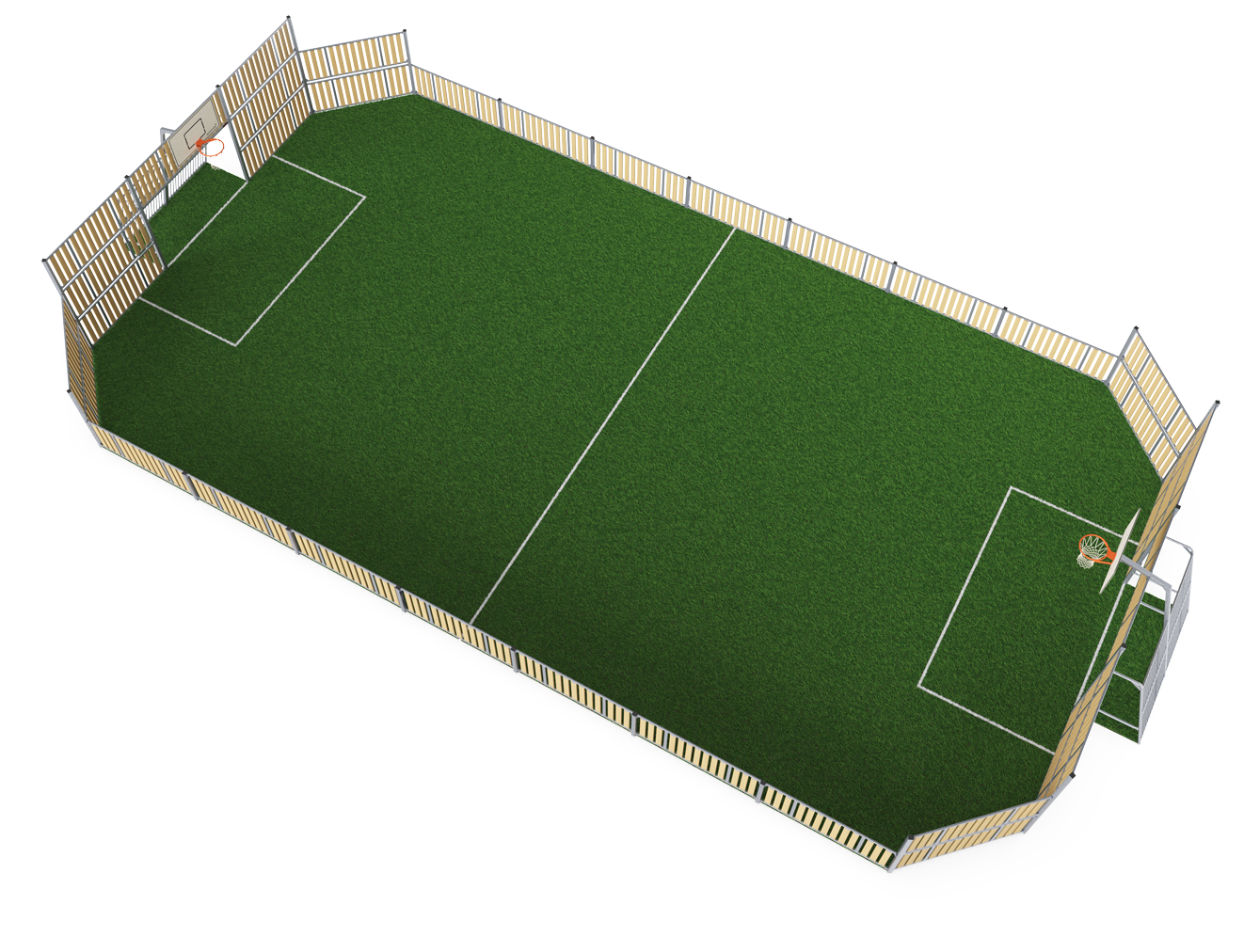 MUGA, 12 x 24 m, WPC FRE600103 Ansicht 3