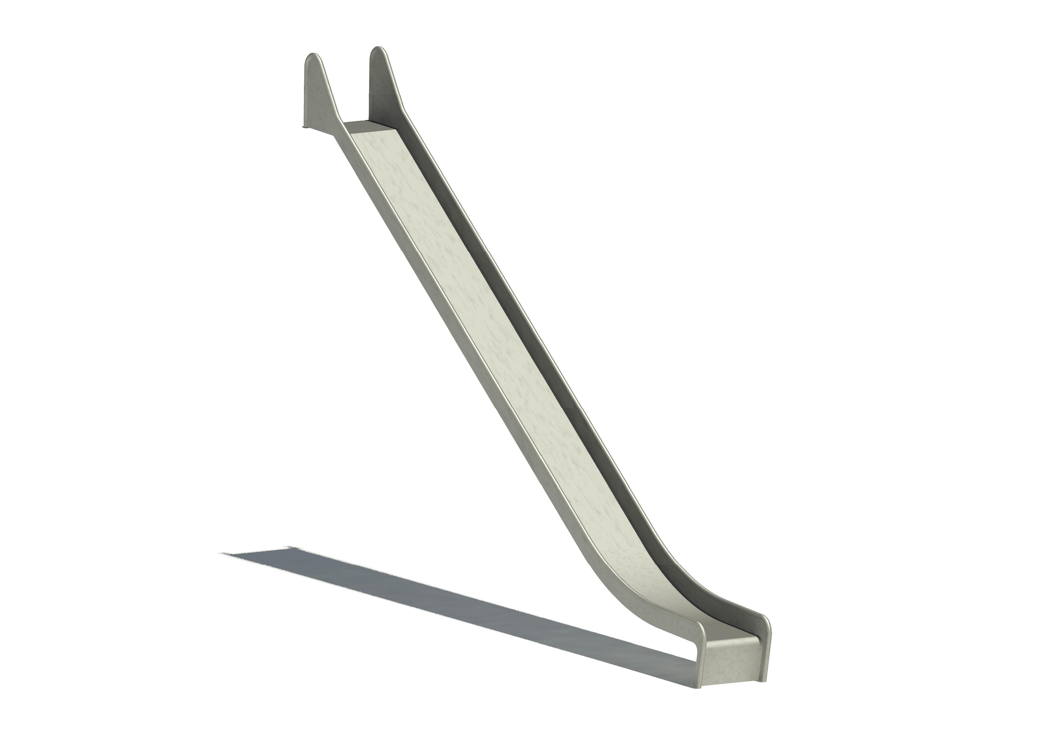 Anbaurutschbahn Edelstahl, ABH 300 cm,Breite 50 cm Ansicht 2