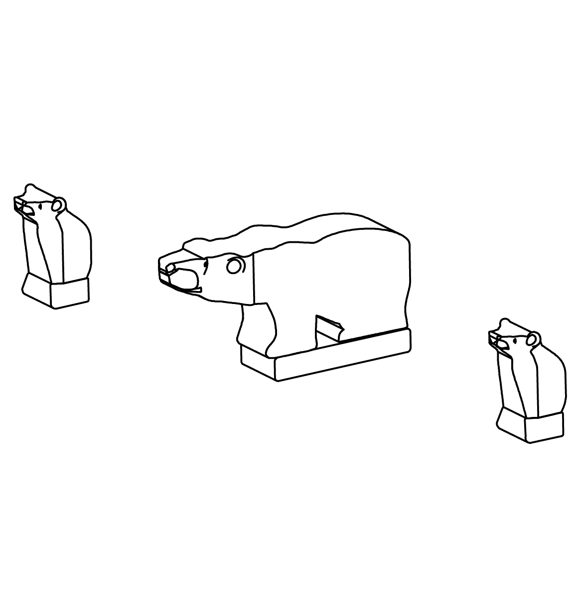 Eisbärenfamilie Ansicht 2
