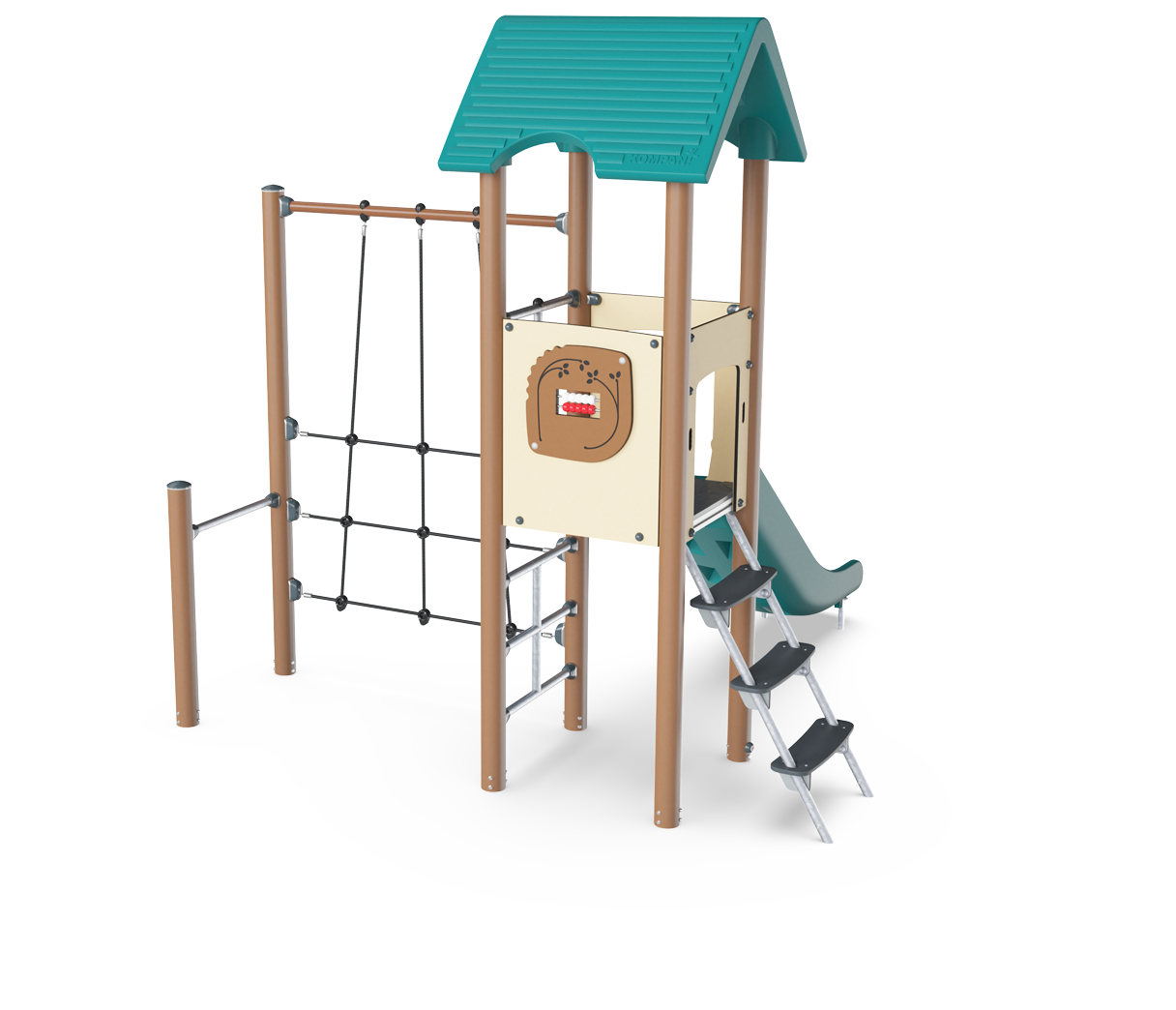 Spielturm mit Kletternetz PCM101521 Ansicht 3
