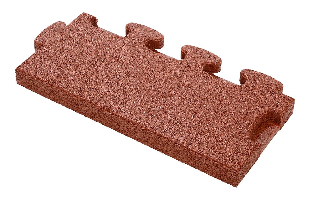 Puzzle Mat 3D Randplatte mit Zwischenelement 45 mm rotbraun Ansicht 4