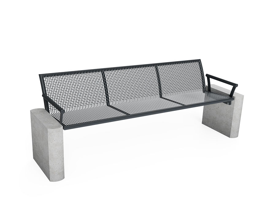 Parkbank Stahlgitter Ansicht 2