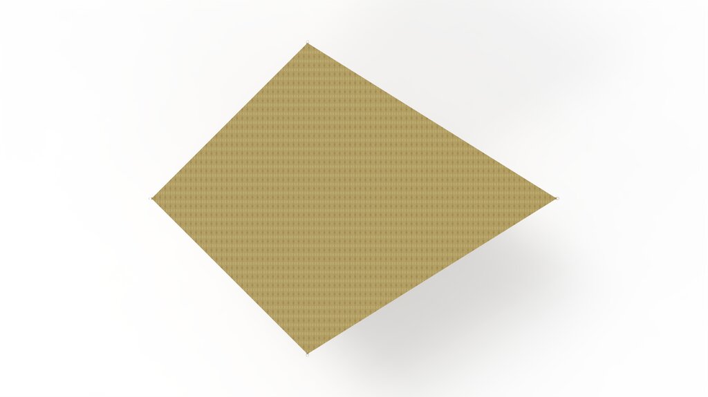 HDPE-Sonnensegel Drachenform 3x3x4x4 m Ansicht 2