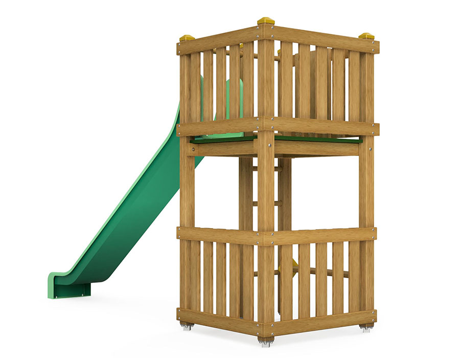 Spielturm-Kombination Eco, Podesthöhe 150 cm, Rutsche Ansicht 3