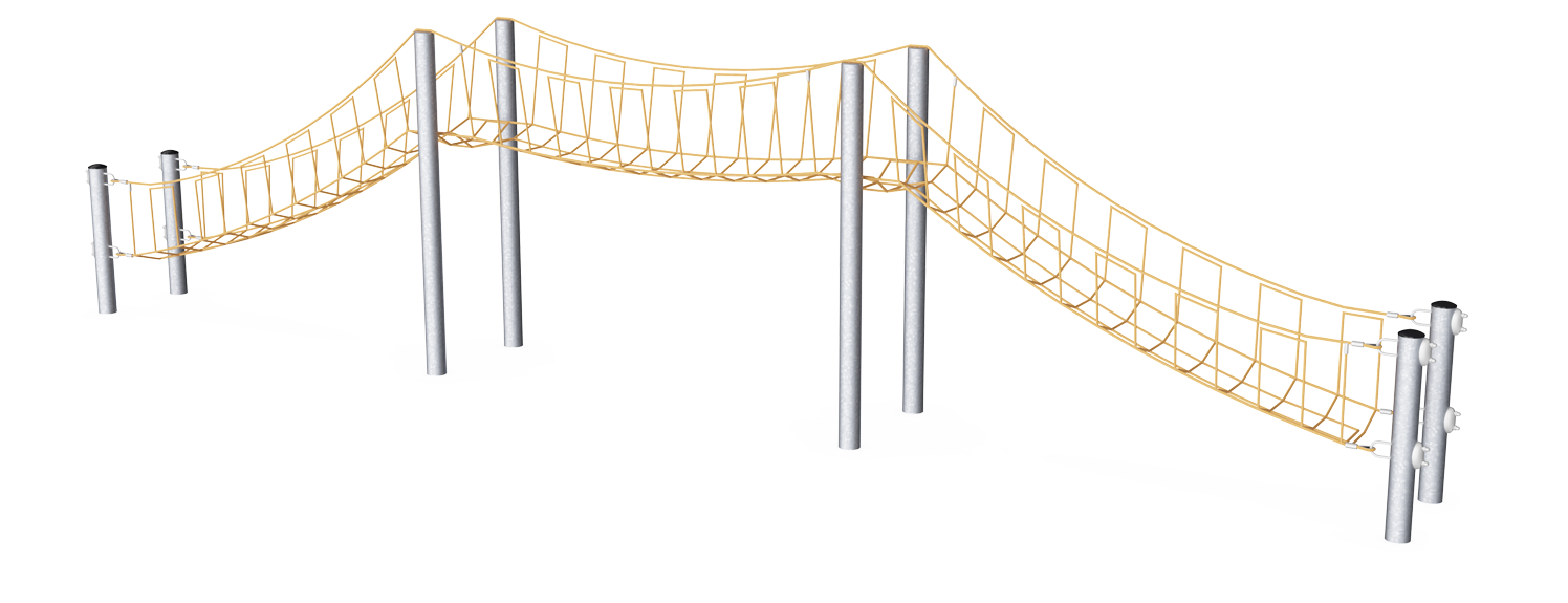 Kleine Seilnetzbrücke, 12 m COR66120 Ansicht 2