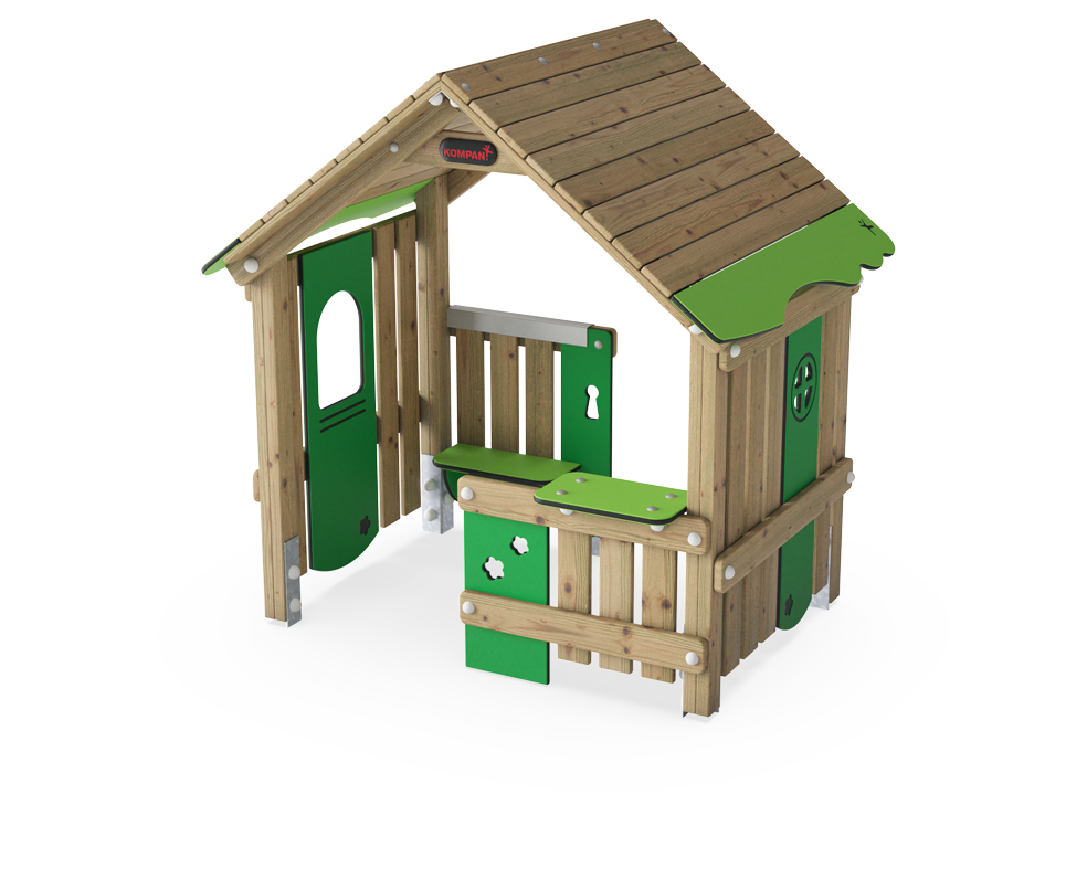 Spielhaus mit Satteldach KPW40201 Ansicht 2