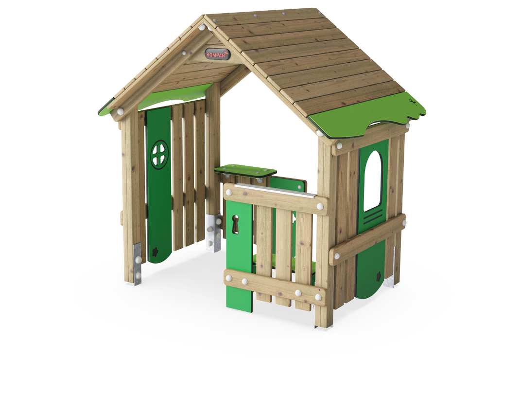 Spielhaus mit Satteldach KPW40201 Ansicht 3