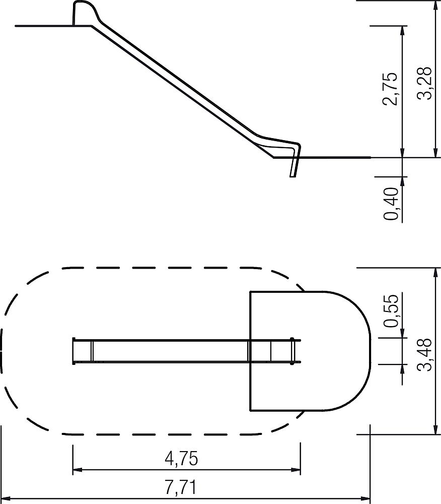 Hügelrutsche PH 275 cm, V2A Ansicht 3