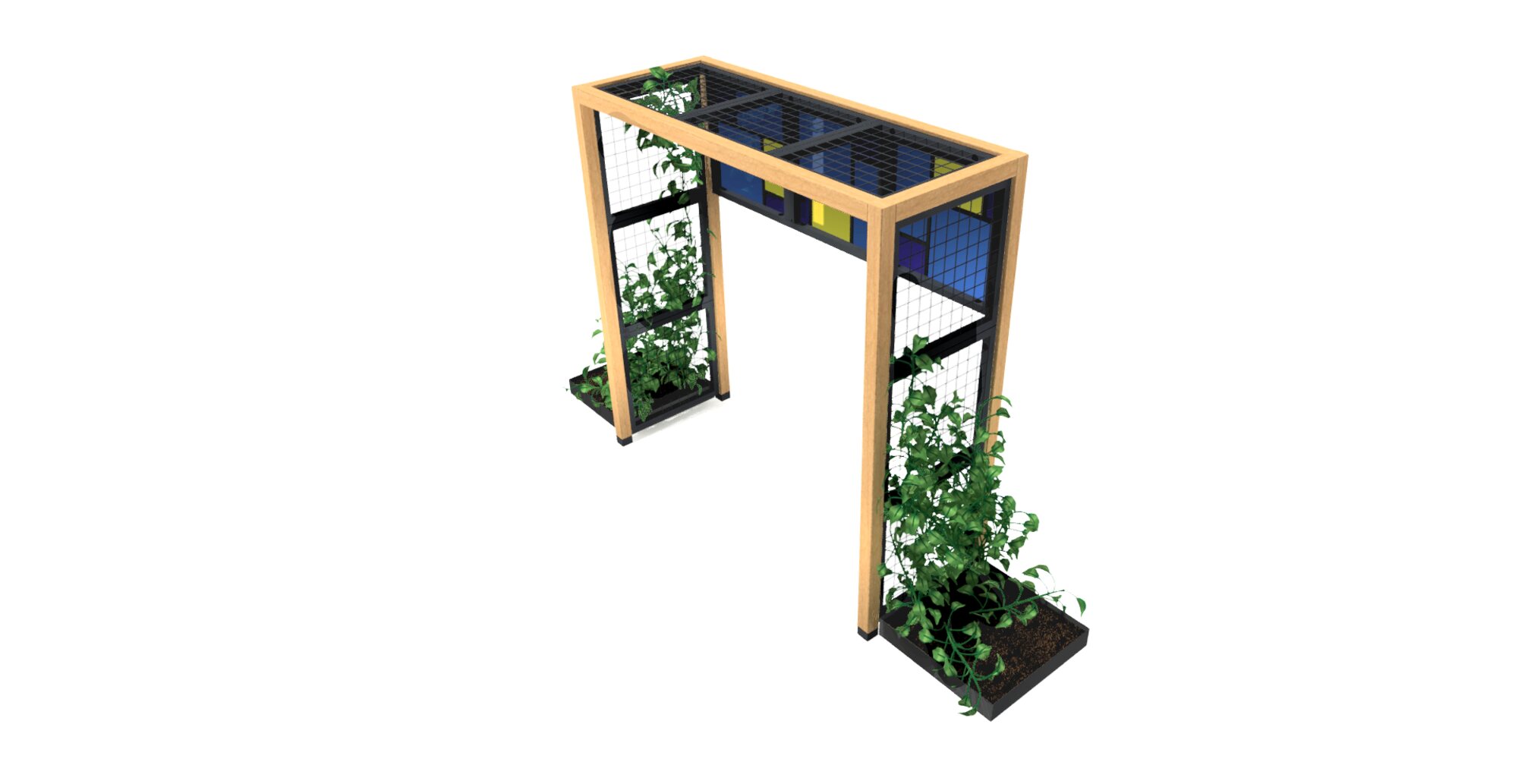 Pergola über Bank Dream Ansicht 2