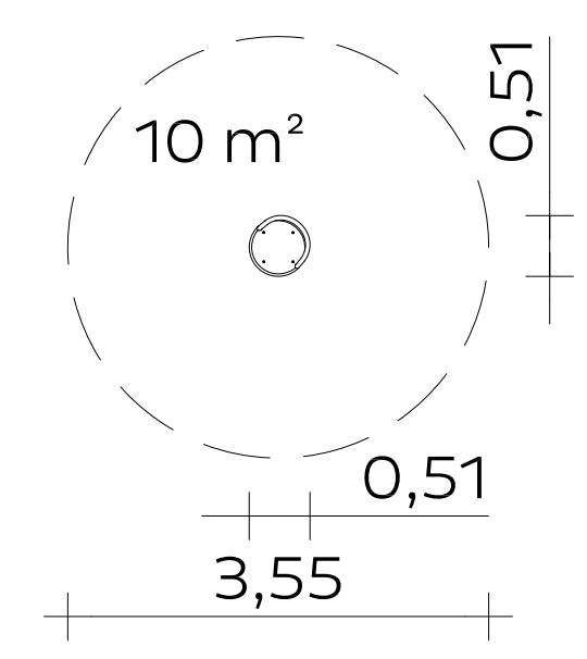 Drehstuhlscheibe (0,45) Ansicht 3