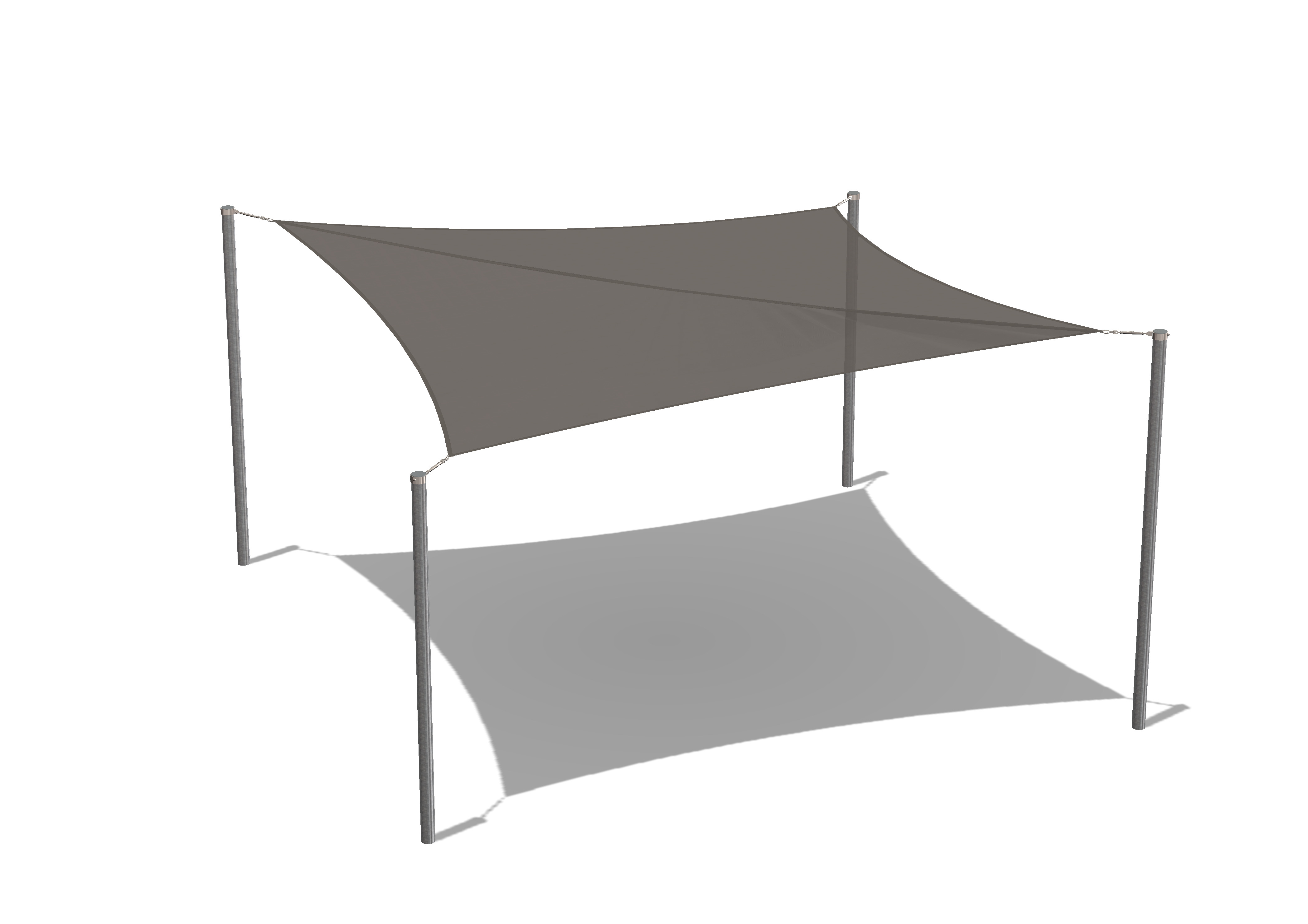 Feststehender/Temporärer Sonnenschutz, 5 x 5 m Ansicht 2