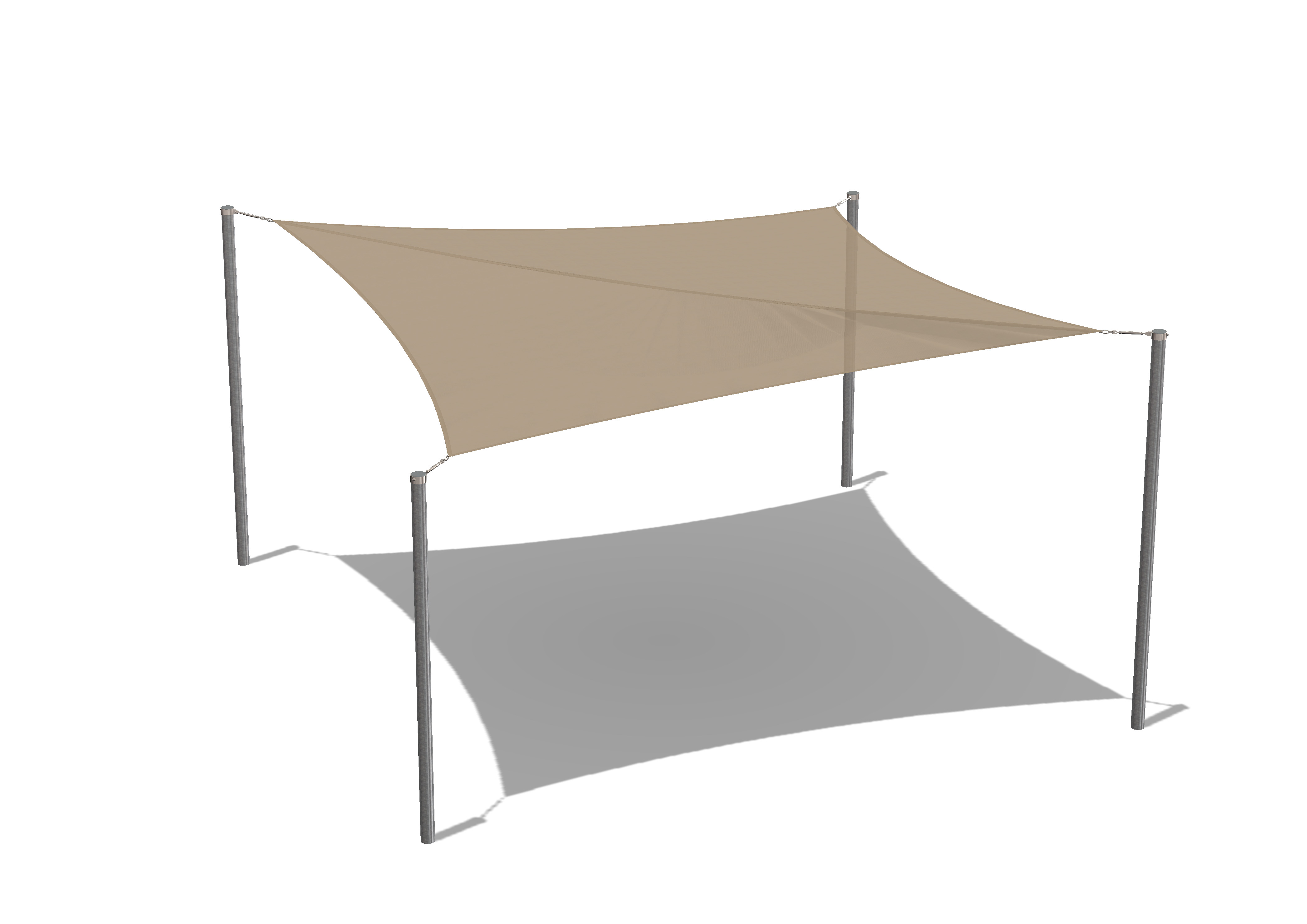 Feststehender/Temporärer Sonnenschutz, 5 x 5 m Ansicht 5