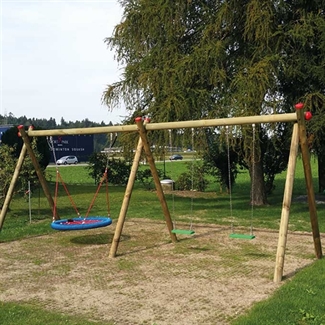 Doppel-Schaukel mit Vogelnest Ansicht 3