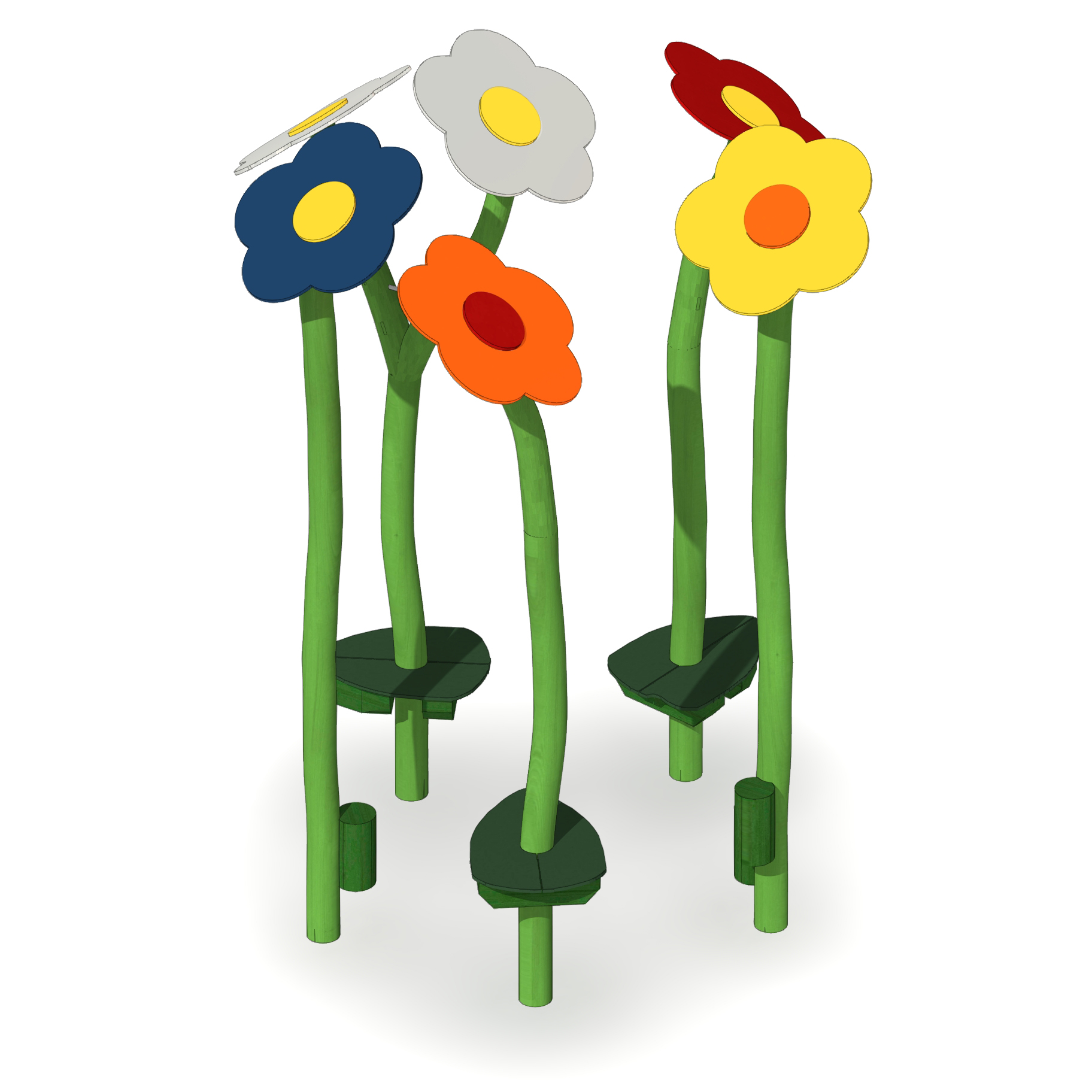 Balancierparcours Blume, Blumen HPL Ansicht 2