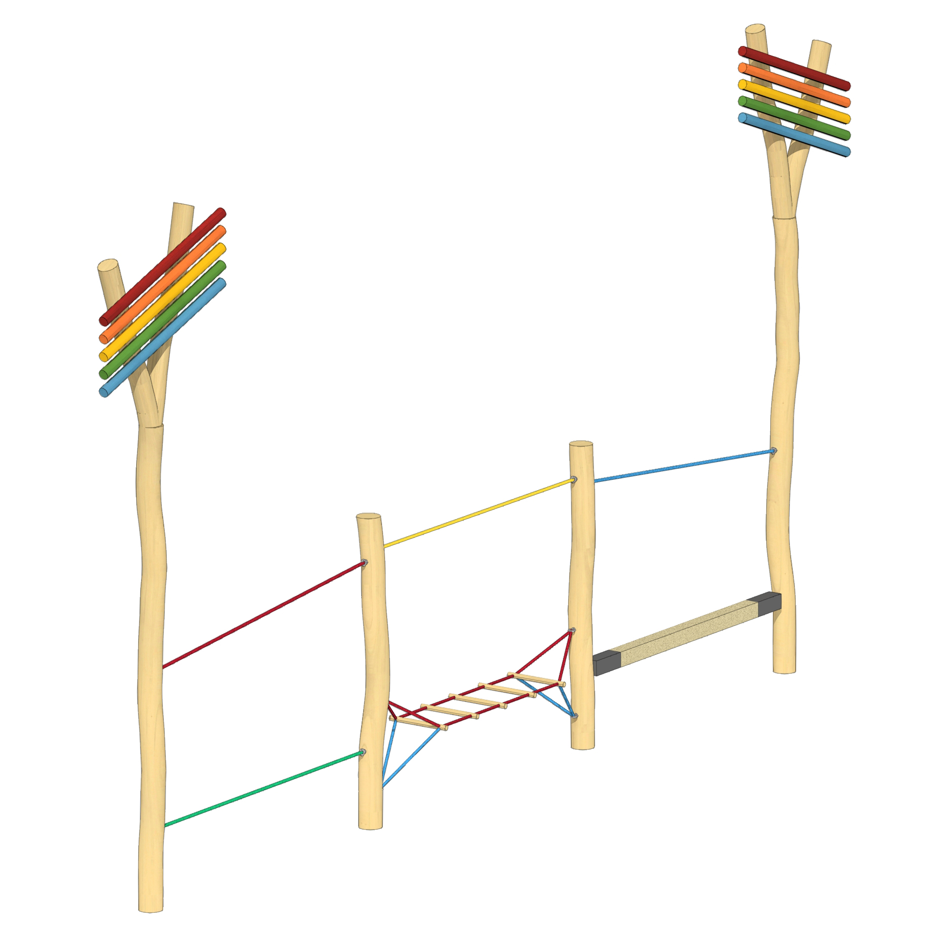Balancierparcours Unterm Regenbogen Ansicht 2