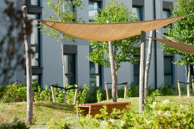 Sonnenschutz Dreieckig 5x5x5 Pioneer Ansicht 5