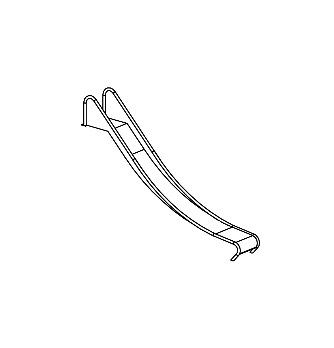 Edelstahlrutsche Ansicht 2