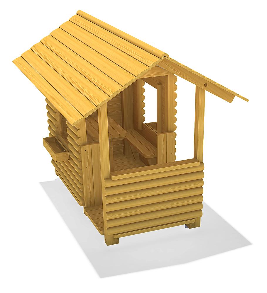 Blockhaus mit Veranda Ansicht 5