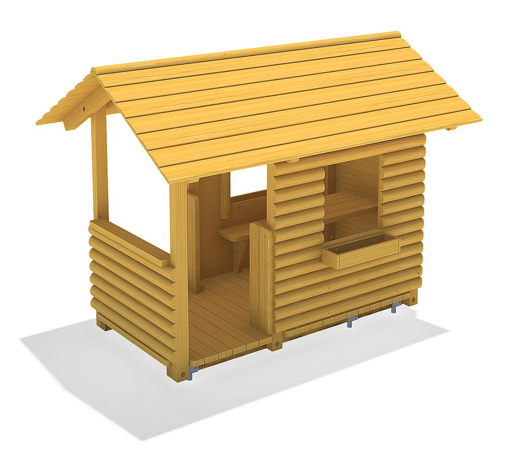 Blockhaus mit Veranda, eibe