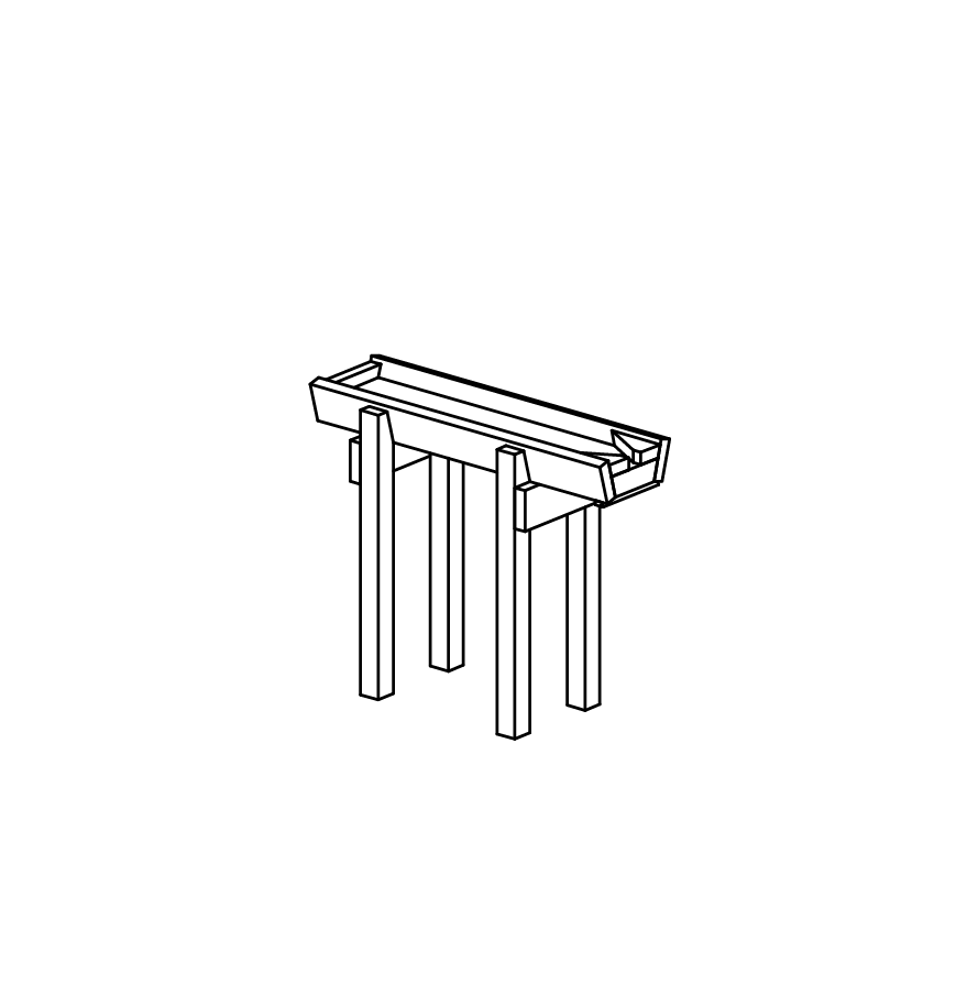 Wasserrinne massiv Ansicht 2