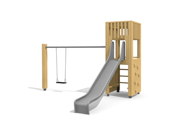 bimbox Kletterturm 2 mit 2er Schaukel Ansicht 6
