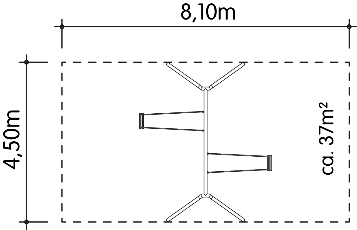 Schaukel 2-fach LH250cm Ansicht 4