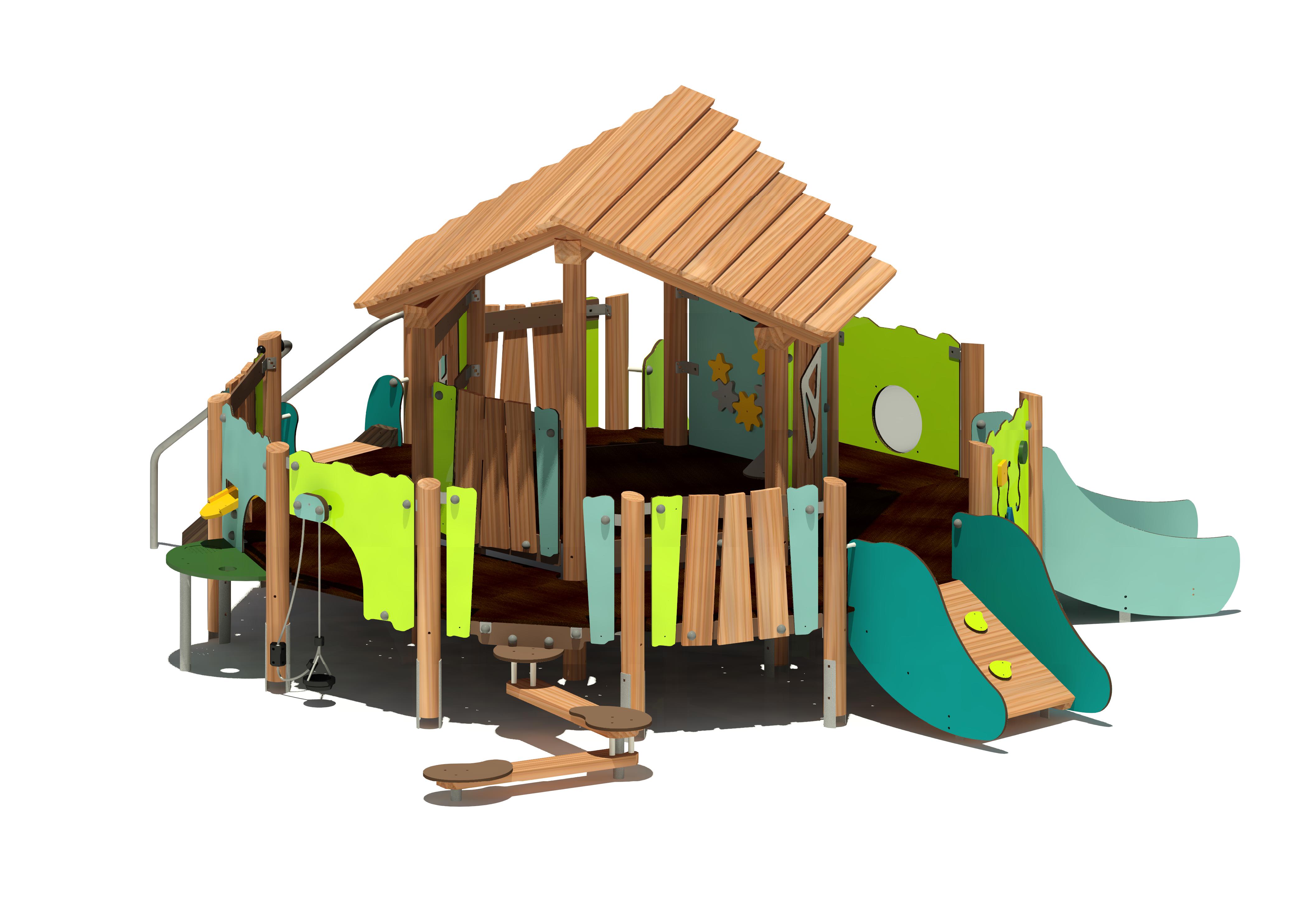 Spielhauskombination BAMZA Fiji 59180 Ansicht 2