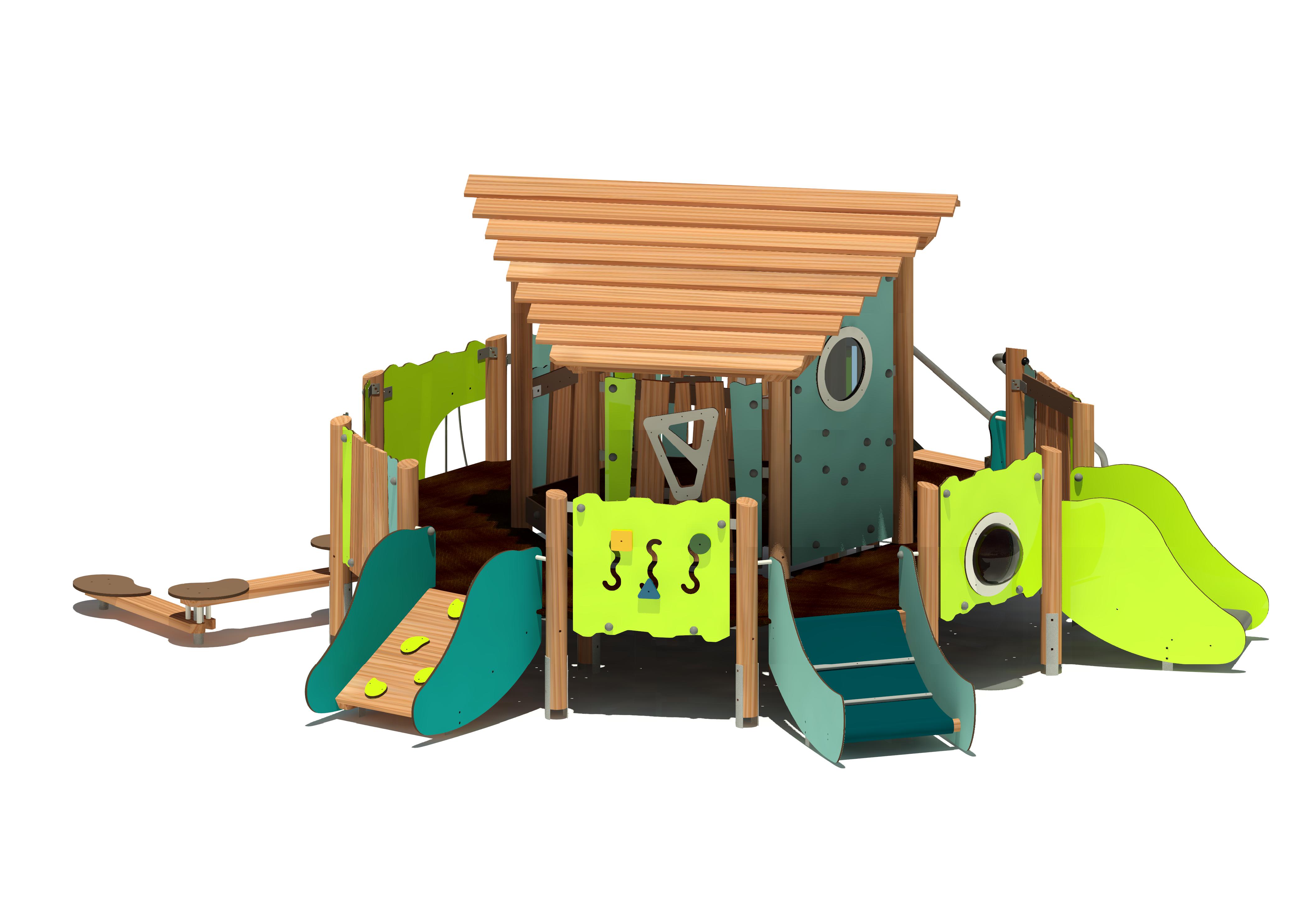 Spielhauskombination BAMZA Fiji 59180 Ansicht 3