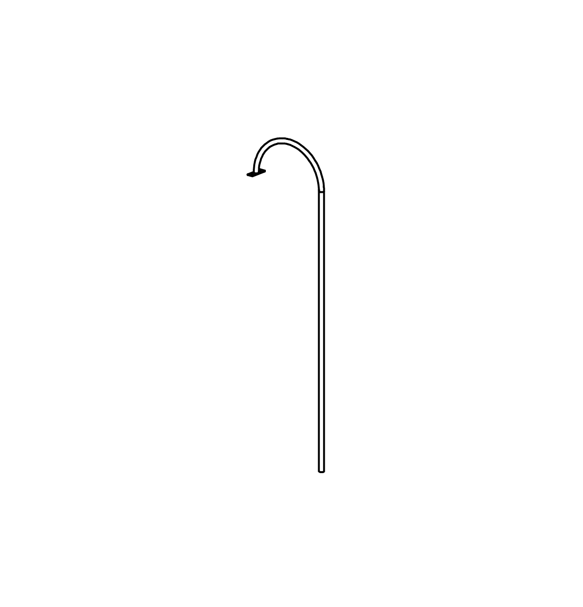 Gebogene Rutschstange aus V2A Ansicht 2