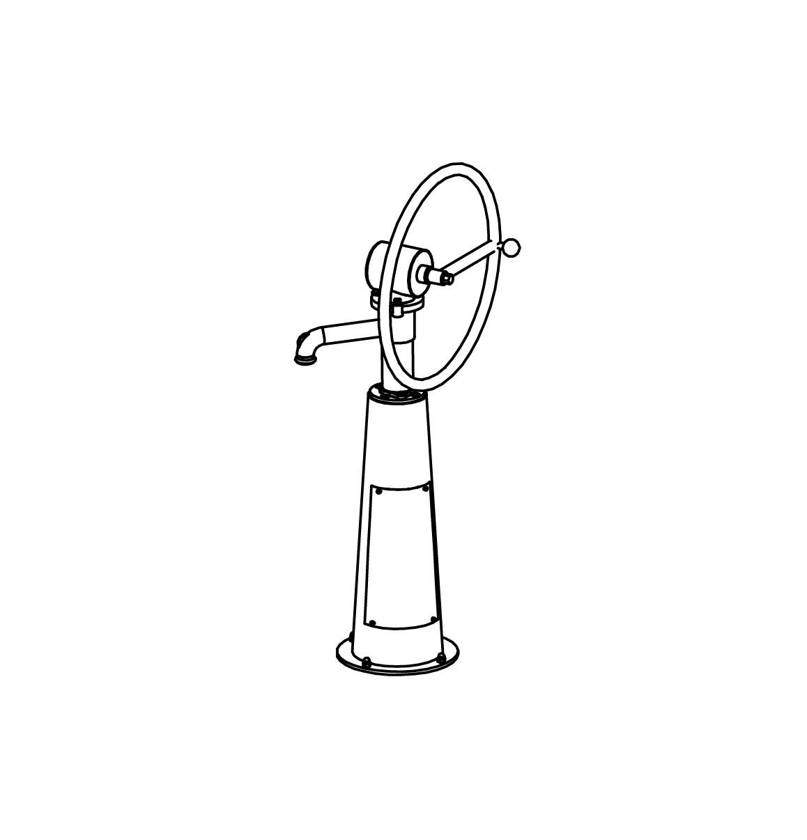 Kurbelpumpe Ansicht 2