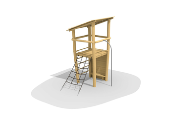 Jägerturm mit Rutschstangen und Pultdach Ansicht 3