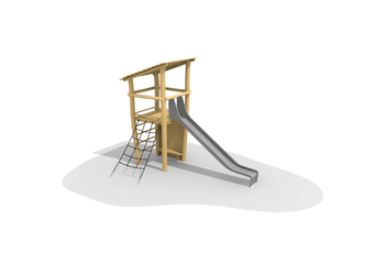 Jägerturm mit Rutschstangen und Pultdach Ansicht 5