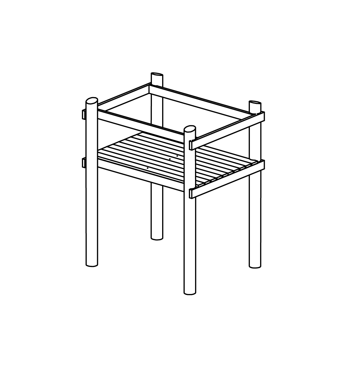 Plattform h = 2m Ansicht 2