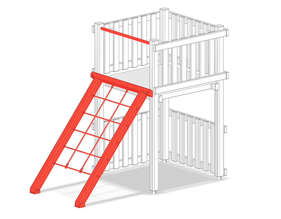 Kletternetzabteil Ansicht 2