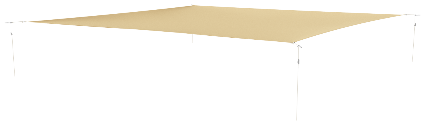 Viereck-Sonnensegel (4 x 4 m) mit Zubehör RO000007 Ansicht 2