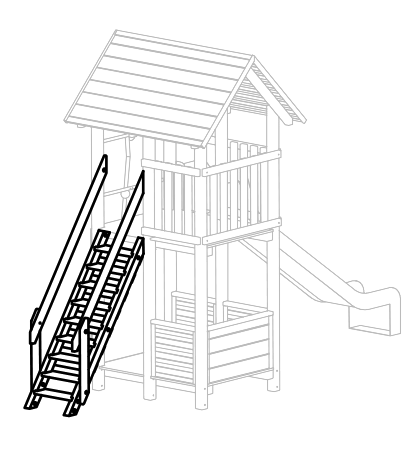 Treppe für Turm aus Edelkastanie Ansicht 5