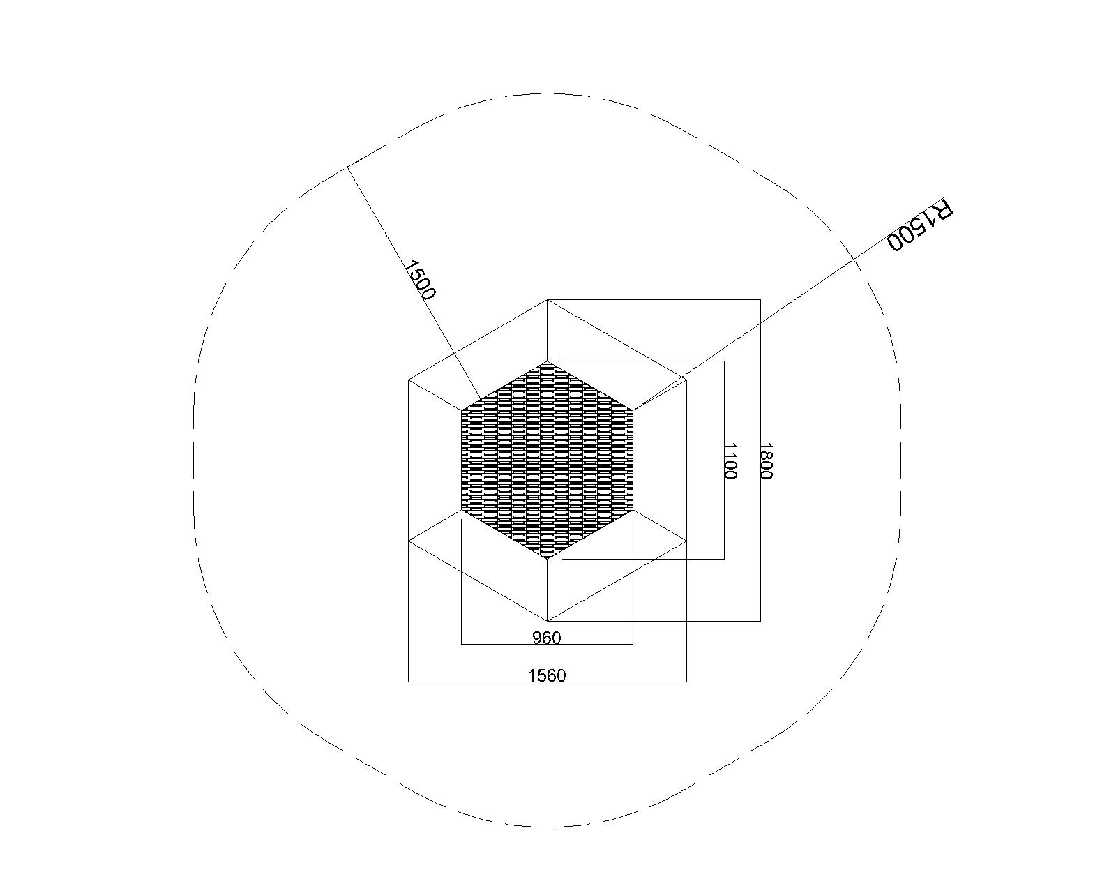 Trampolin Hexagon Ansicht 3