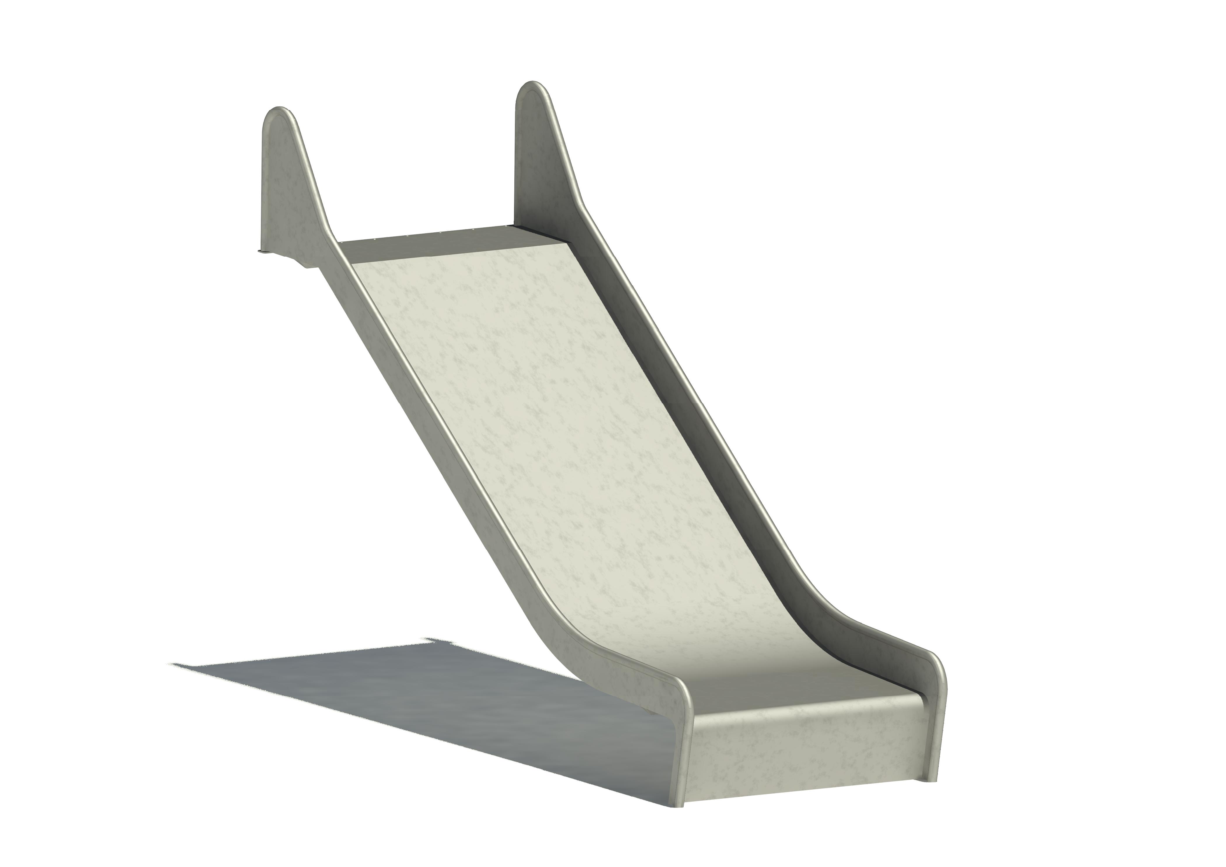 Anbaurutschbahn Edelstahl, ABH 150 cm,Breite 100cm Ansicht 2