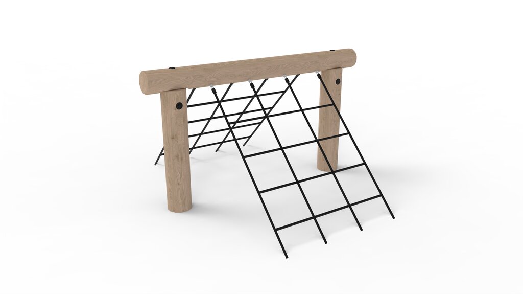 Schaukelgestell mit Kletternetzen Ansicht 2