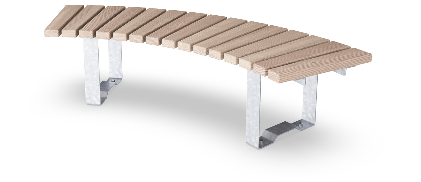 Rumba Bank, gebogen 60° PAR1005 Ansicht 2